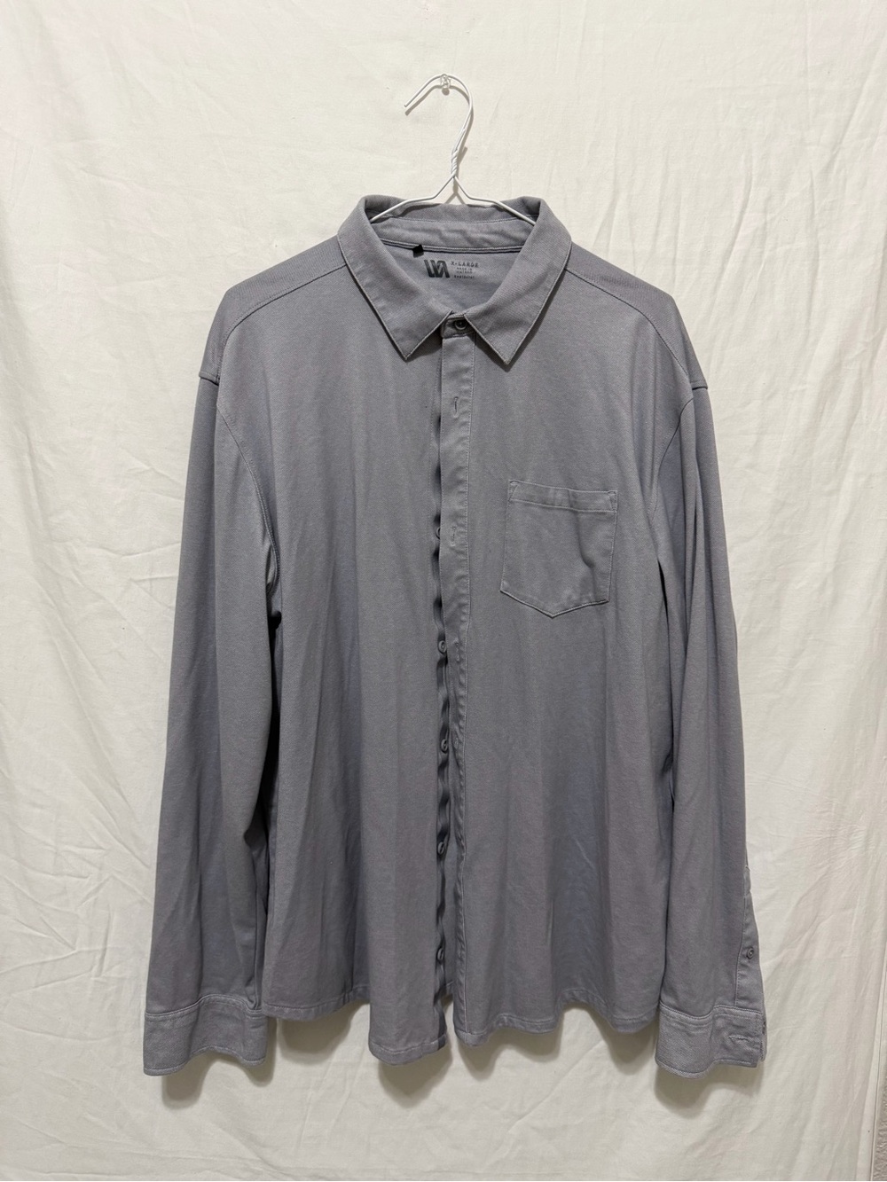 VRST Men’s Long Sleeve Button-Down Performance Top Super Soft Size XL